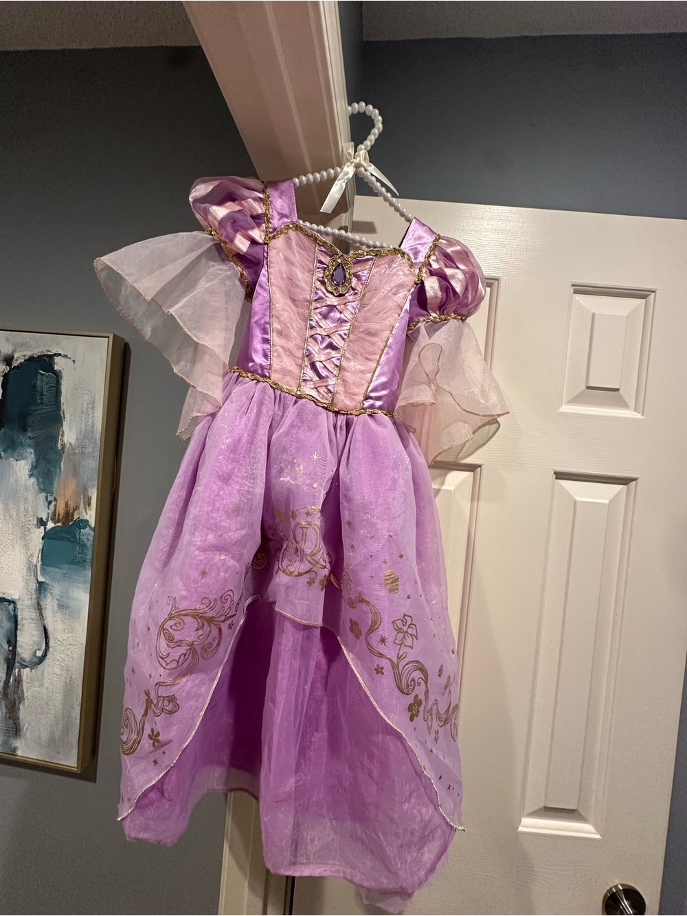 Disneyland Tangled Rapunzel Princess Dress Costume for Kids
